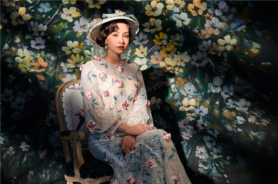 復(fù)古禮帽造型