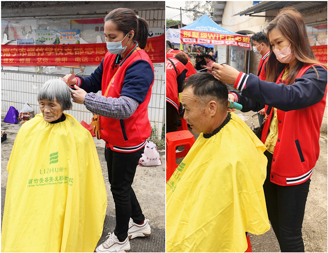 不懼寒冷！南寧美發(fā)職業(yè)技術(shù)學(xué)校志愿者進(jìn)行外出實(shí)踐