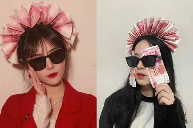  新娘簪錢(qián)花創(chuàng)意拍照，廣西彩妝寫(xiě)真分享