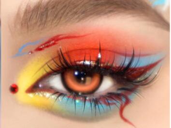 春夏彩色眼妝，南寧彩妝培訓(xùn)眼妝