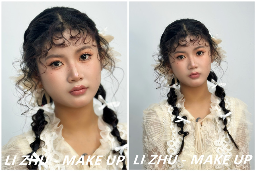 俏皮羊毛卷造型，學(xué)化妝零基礎(chǔ)在南寧