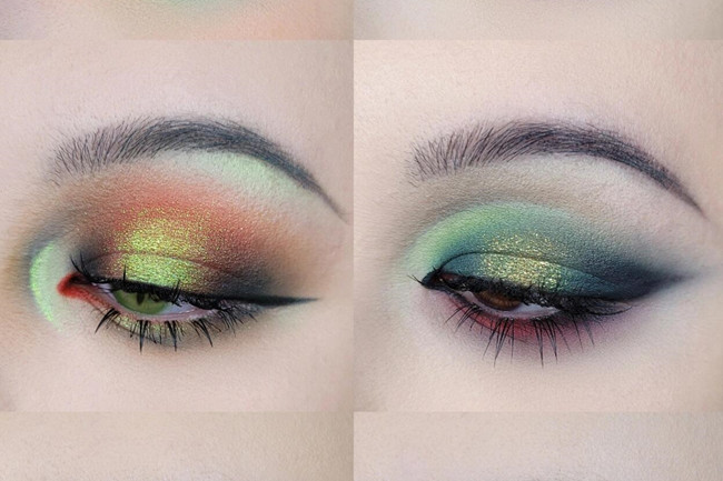 彩色煙熏截斷眼妝，零基礎(chǔ)學(xué)眼妝