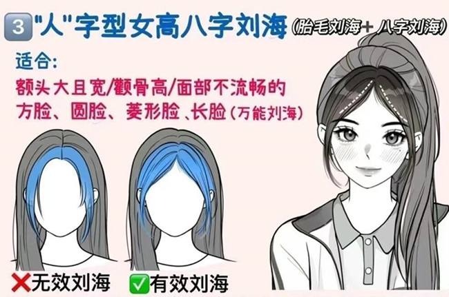 如何護(hù)理“人”字女高八字劉海教程，南寧學(xué)女發(fā)