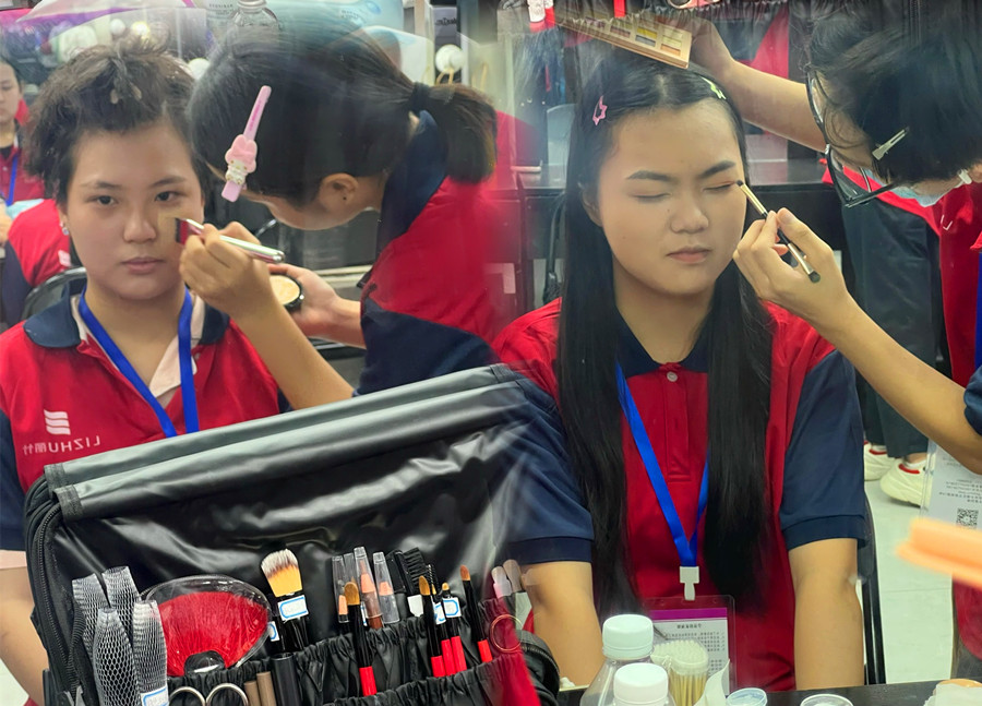 化妝基礎(chǔ)底妝練習(xí)，南寧培訓(xùn)化妝基礎(chǔ)