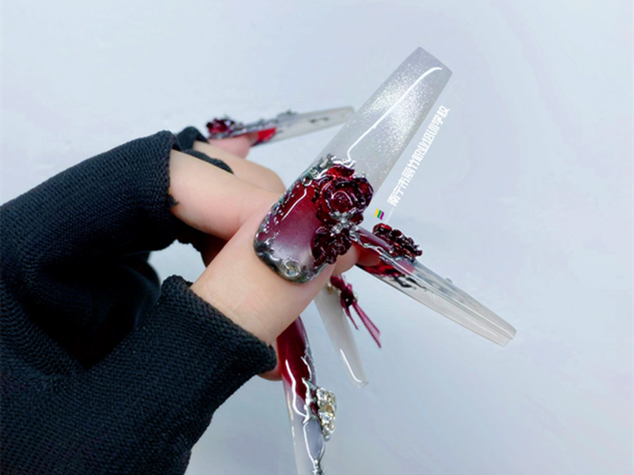 哥特風(fēng)創(chuàng)意美甲，南寧美甲創(chuàng)業(yè)作品