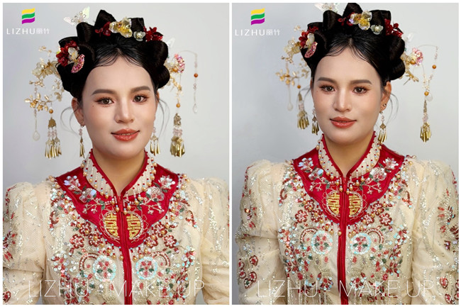 秀禾新娘，南寧影樓化妝寫(xiě)真課堂作品