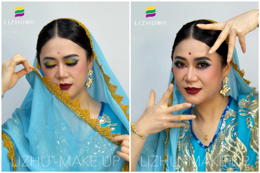 異域風(fēng)情印度妝，南寧彩妝形象造型學(xué)校作品