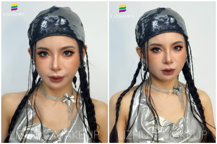 亞裔純野妝，南寧學(xué)化妝高彩培訓(xùn)作品